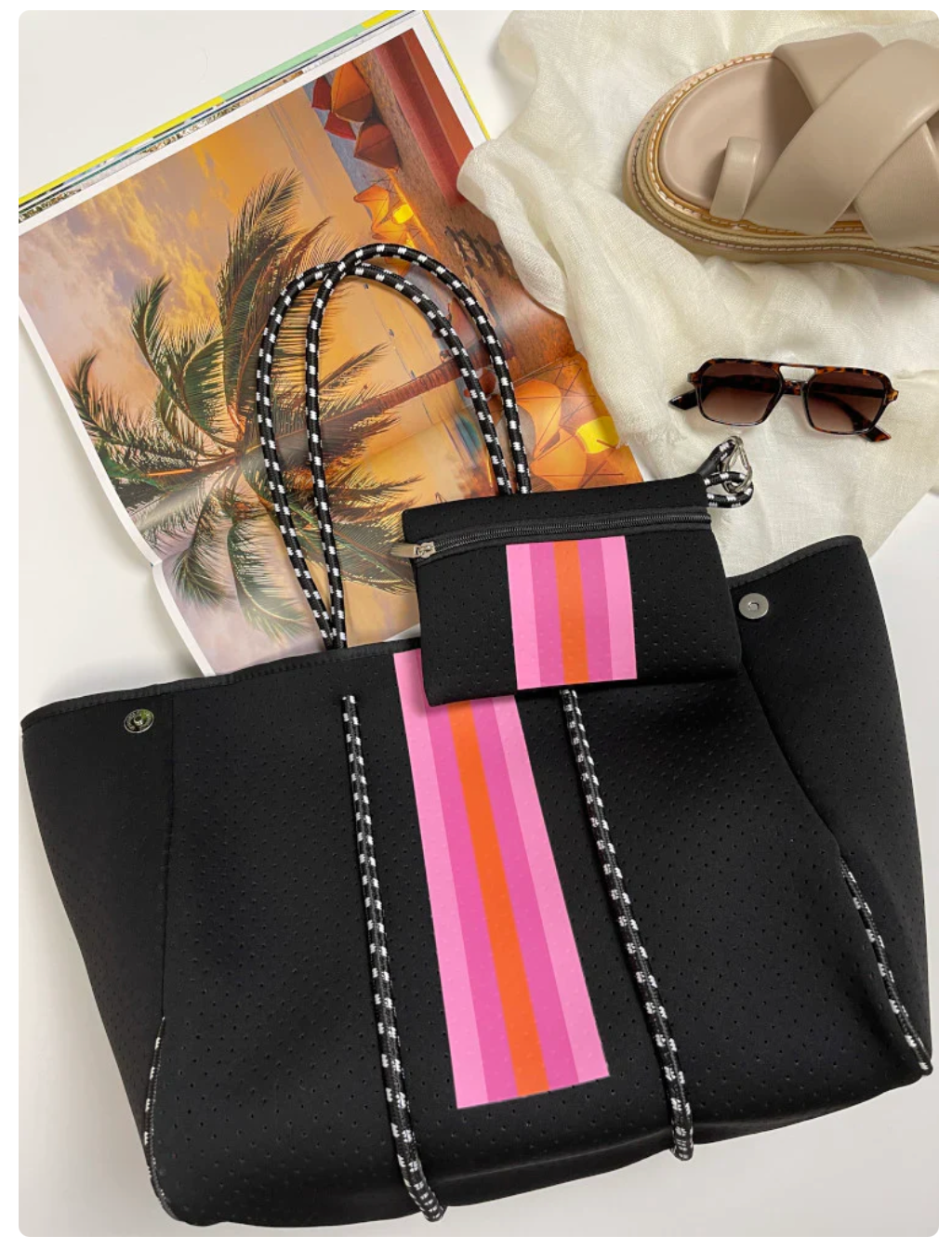 Neoprene Bag Vegan Tote Black